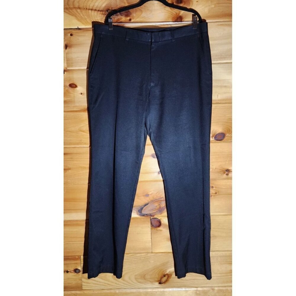 Oobe Men’s Dress Pants Black Straight Leg Flat Front Pockets Size38X34